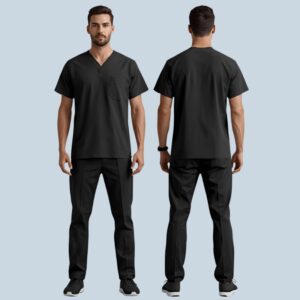 black linen men scrub