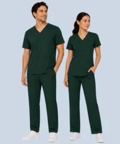 100% Organic Bamboo Scrubs for Men and Women 14 Hunter Green Bmaboo Scrubs