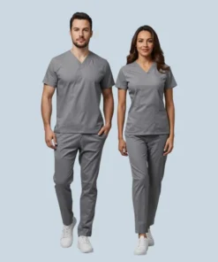 90 polyester 10 spandex scrubs for active roles.