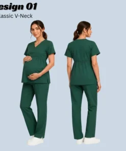 Hunter Green Maternity Scrubs