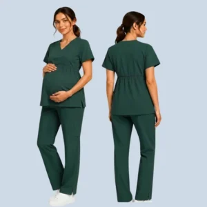 classic v-neck maternity scrub set
