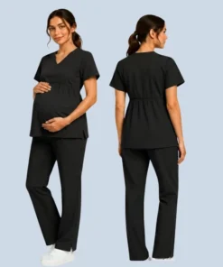 classic v-neck maternity scrub set
