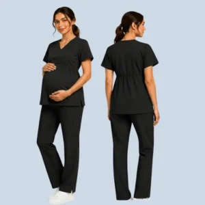 classic v-neck maternity scrub set