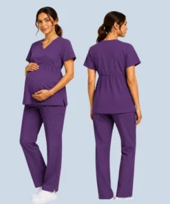 classic v-neck maternity scrub set
