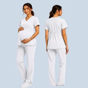 classic v-neck maternity scrub set