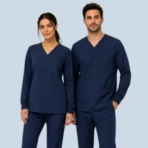scrub tops long sleeve navy