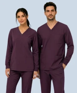 long sleeve scrub tops for men and women