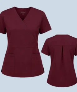Mock Wrap Scrub Top | Premium Quality With Comfortable Fabric 8 premium mock wrap scrub tops