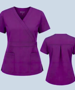 Mock Wrap Scrub Top | Premium Quality With Comfortable Fabric 9 scrub tops in mock wrap