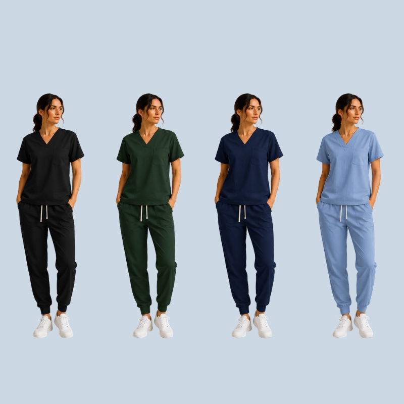 5 Scrub Sets in 100% Organic Cotton For Janessa 1 5 Scrub Sets in 100% Organic Cotton For Janessa