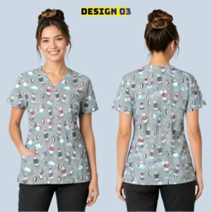 Zoe & Chloe Scrub Tops — Multiple Prints Design Options 7 zoe + chloe scrub tops, design 03